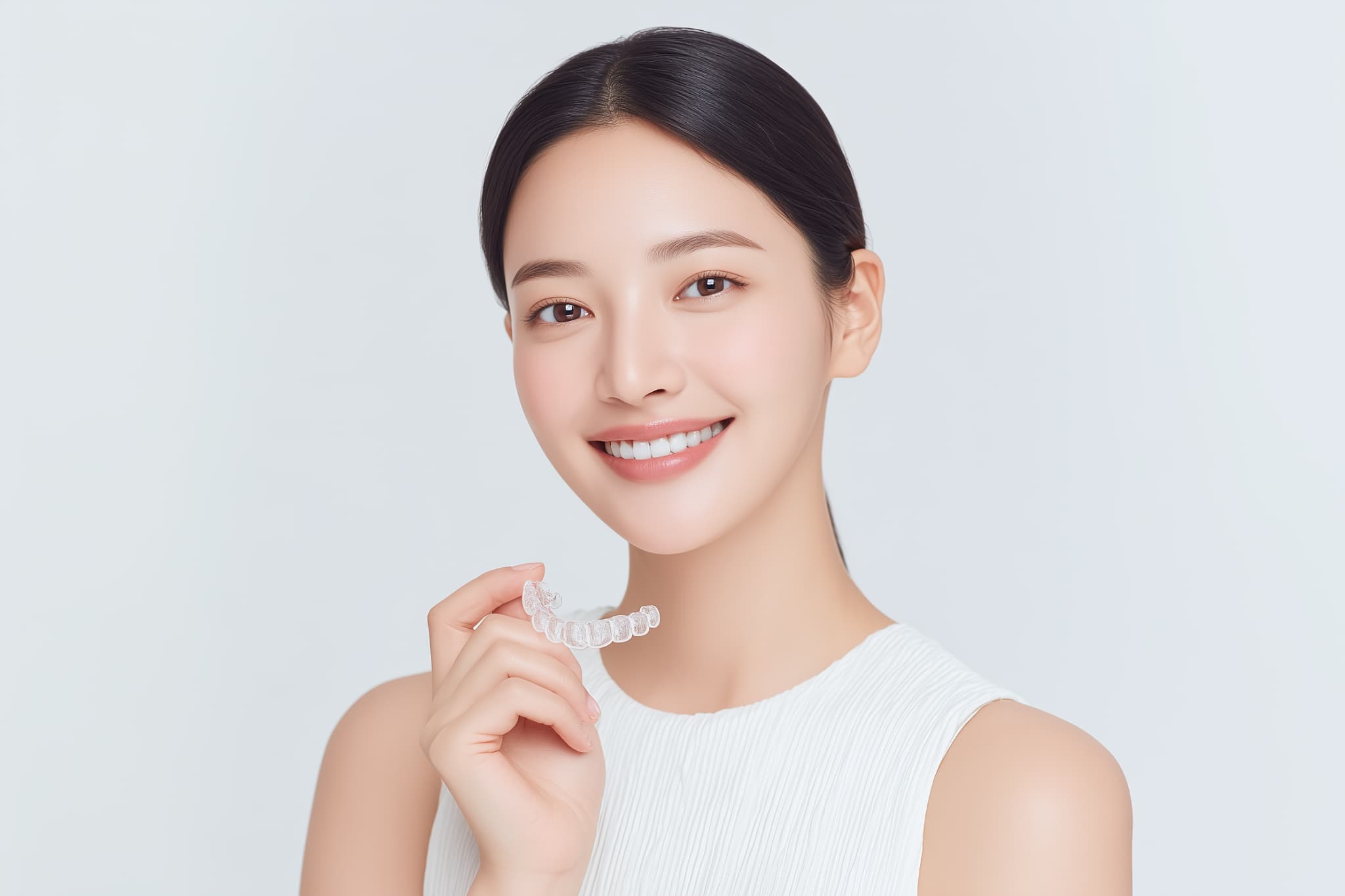 マウスピース矯正で理想の歯並びを手に入れた女性