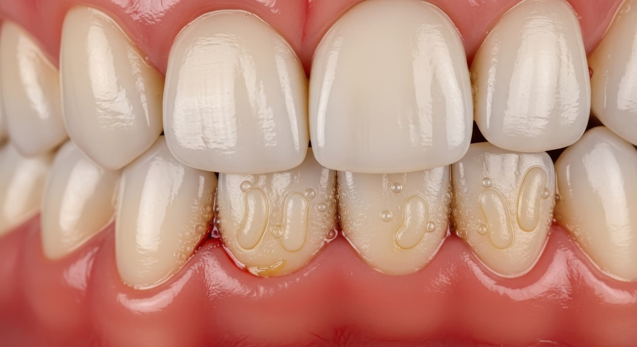 プラークのついた口腔内