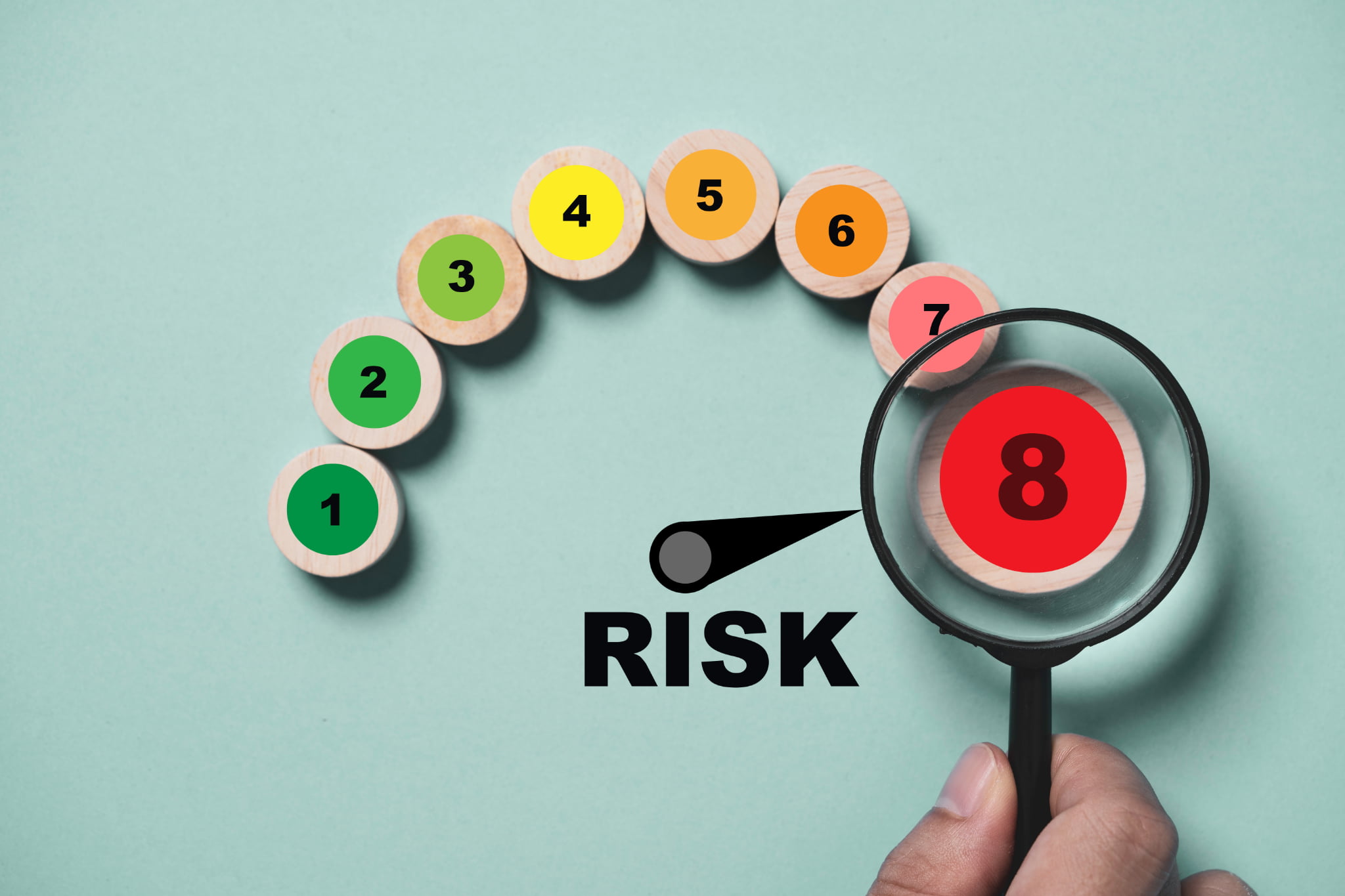 出っ歯を放置するリスクを最大値であらわしているリスクゲージ